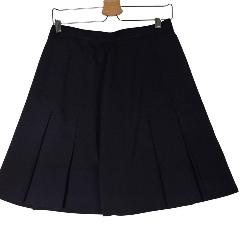 Worthington Skirt Womens 14P Black Petite Pleated Knee‎ Length